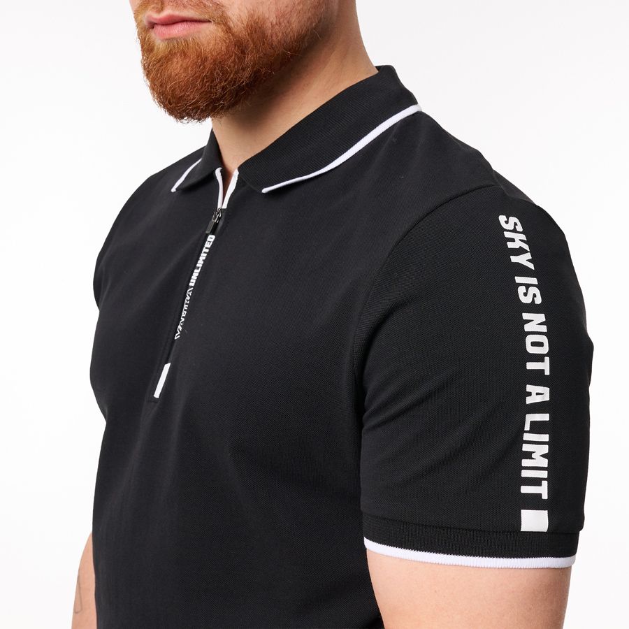 Valtra Unlimited Cotton Piqué Polo Shirt – Black - V428082