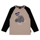 Valtra Kids' Two-Tone Long Sleeve Tractor T-Shirt – Black & Light Grey – V4281081