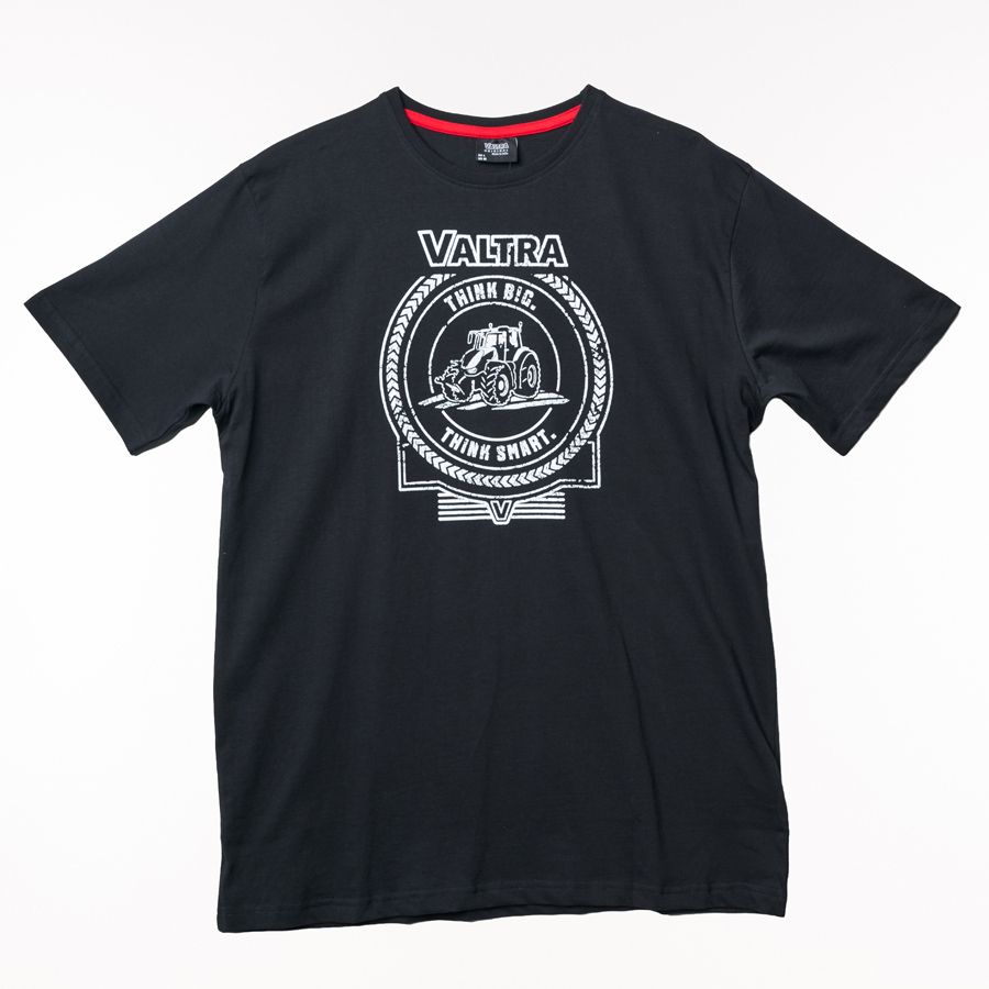 Valtra Think Big Think Smart Black Cotton T-Shirt - V4281130