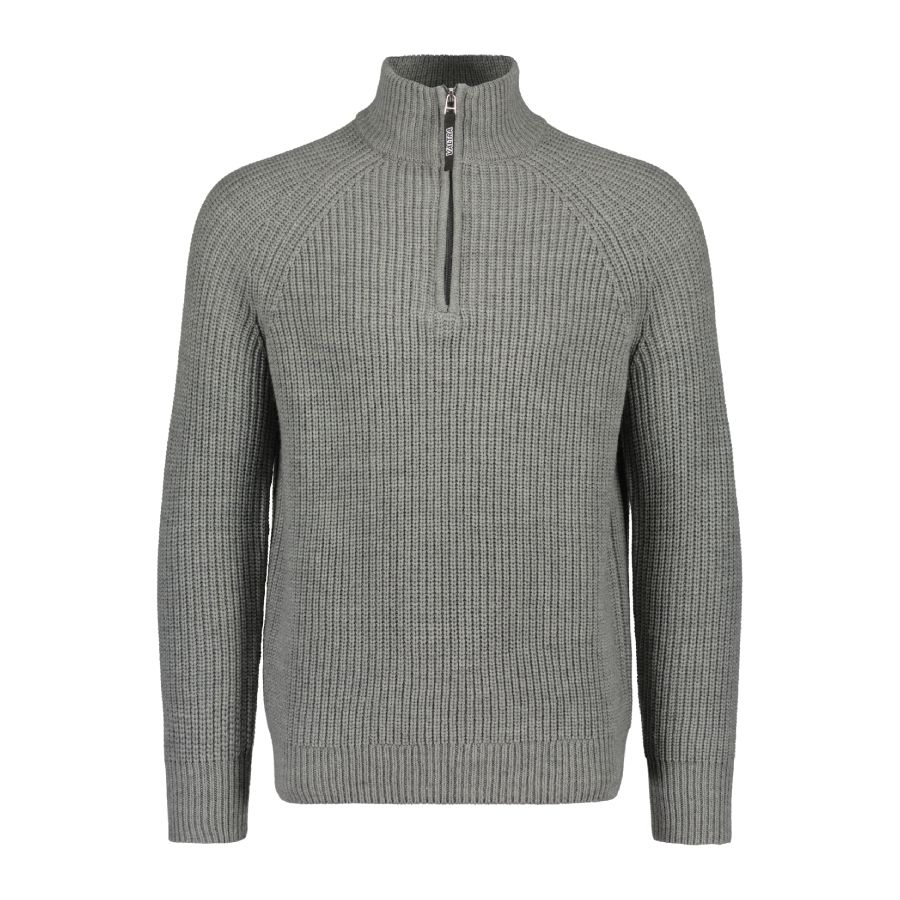 Valtra Knit Troyer Grey Sweater - V4281150