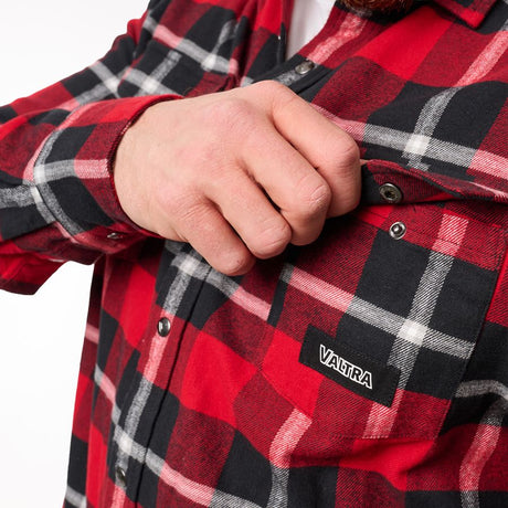 Valtra Men's 100% Cotton Flannel Shirt with Snap Buttons - V42811602