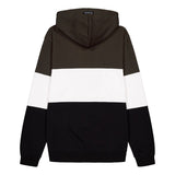 Valtra Men's Colour Block Full Zip Hoodie – Brown, Black & White – V4281191