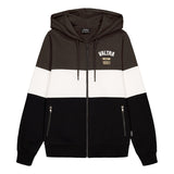 Valtra Ladies Colour Block Full Zip Hoodie – Brown, Black & White – V4281192