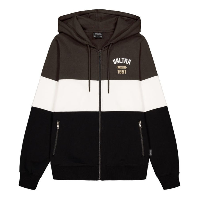 Valtra Ladies Colour Block Full Zip Hoodie – Brown, Black & White – V4281192