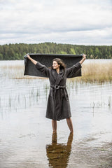 Valtra Dark Grey Cotton Bath Towel 70 x 140cm | V42803820