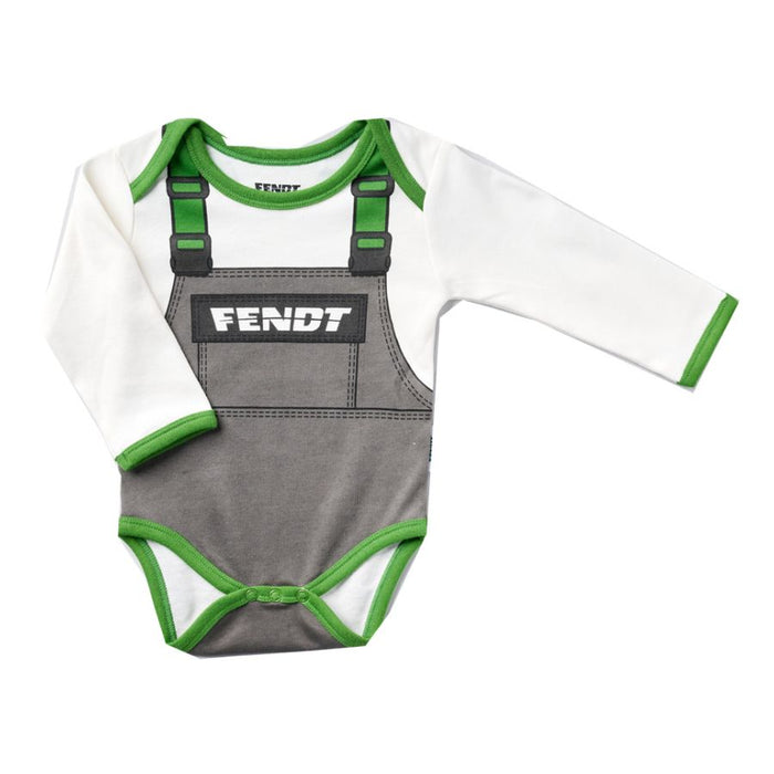 Fendt Baby Long Sleeve Cotton Bodysuit Dungaree Style | X991025105
