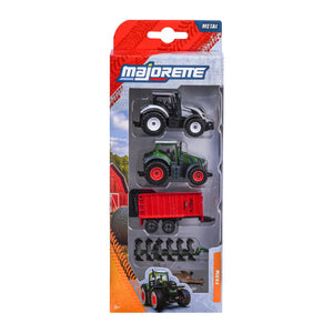 Fendt 5-Piece Toy Farm Set Tractors Trailer Animals Kids Play - X991025131000