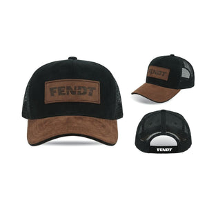 Fendt Leather Style Mesh Baseball Cap Black & Brown - X991026089000