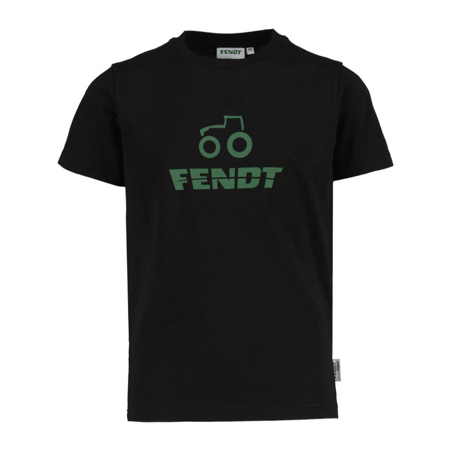 Fendt Kids Tractor Icon Black T-Shirt – 100% Cotton | X99102627C