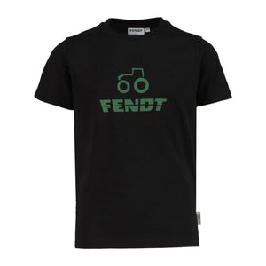 Fendt Kids Tractor Icon Black T-Shirt – 100% Cotton | X99102627C