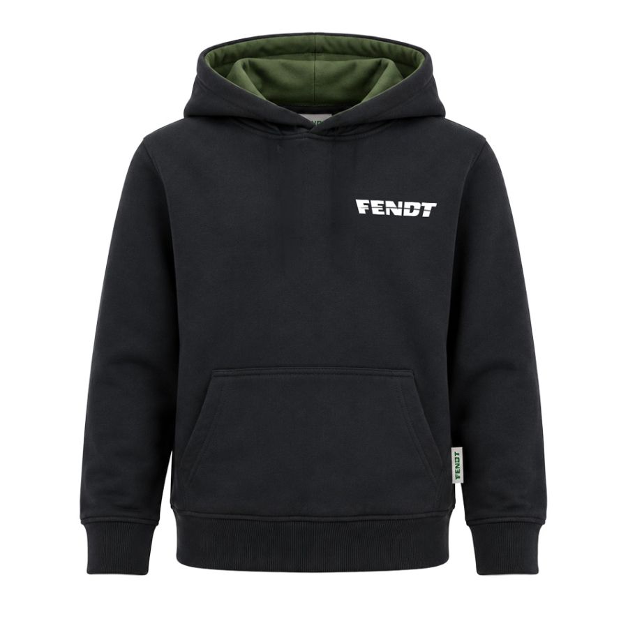 Fendt Kids Black Contrast Hood Hoodie - X99102629