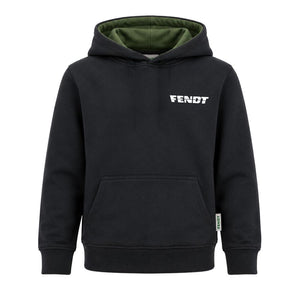 Fendt Kids Black Contrast Hood Hoodie - X99102629