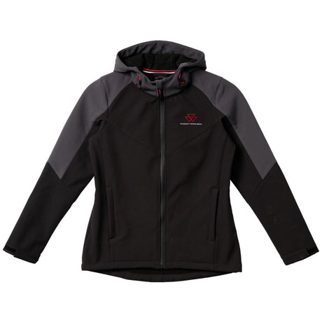 Massey Ferguson Women's Hooded Softshell Jacket – Black & Grey | X993322602 - Product Image 1