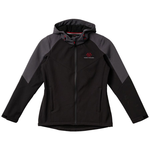 Massey Ferguson Women's Hooded Softshell Jacket – Black & Grey | X993322602 - Product Image 1