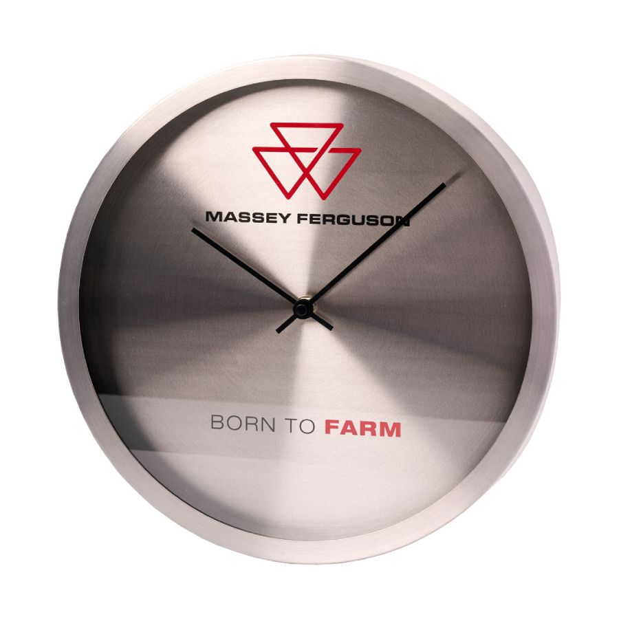 Massey Ferguson "Born to Farm" Wall Clock – Aluminium Frame | X993392401000