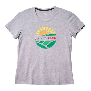 MF Women's Grey Born to Farm T-Shirt X993422607