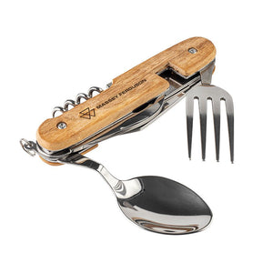 Massey Ferguson Multi-Functional Cutlery Set – Stainless Steel & Olive Wood Handle | X993442206000