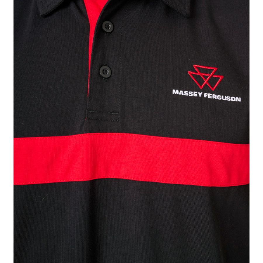 Red Line Polo-Shirt with Embroidered MF Logo | X993482502