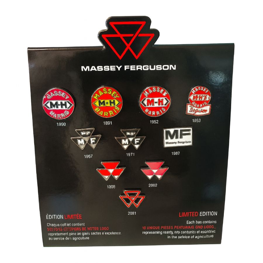 Set of Metal Pins Featuring History of Massey Ferguson Logos - Model X993552501000