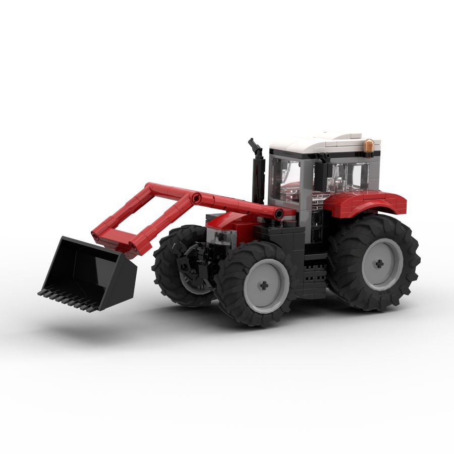 MF 5S Tractor 1:32 Scale Brick Model with Front Loader | X993662507000