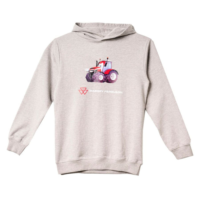 Massey Ferguson Kids Grey Unisex Tractor Print Hoodie | X993692608 - Product Image 1