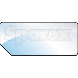 The Rear Window | Sparex Part No.S.100495 by Sparex is a rectangular mirror with a cut-off corner, featuring a faint "Sparex" watermark, ideal for Case IH models and rear window applications.