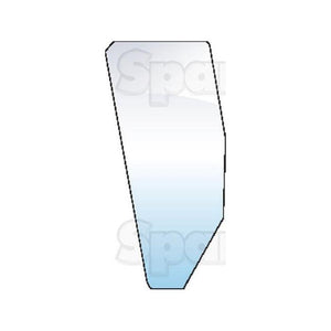 An illustration of the Sparex Door Glass LH (Sparex Part No.S.100746), a polygonal glass panel with a gradient blue tint, set against a clear white background.