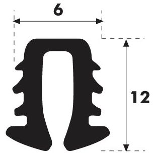 Glazing Rubber - U Type
 - S.101041 - Farming Parts