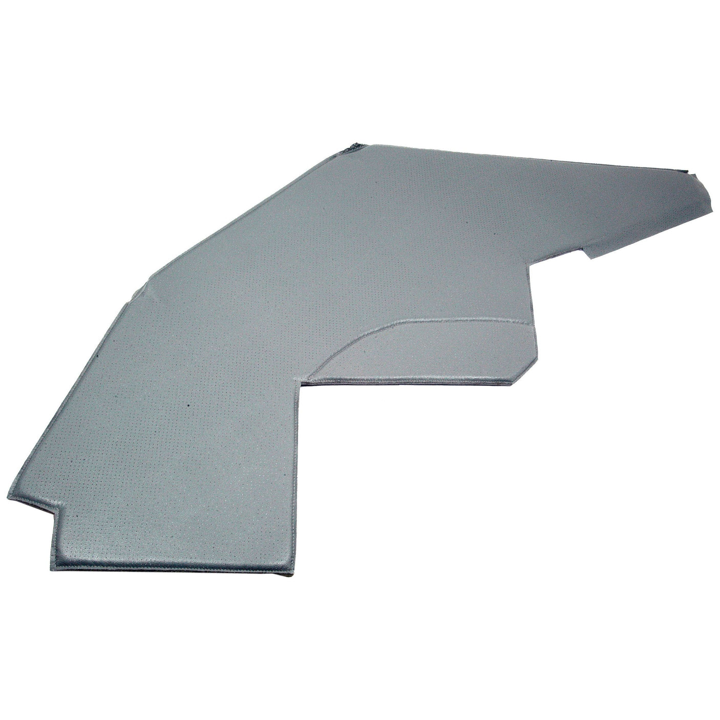 A grey, irregularly shaped, flat piece of material with various angles and cutouts, known as the Side Trim Panel RH (Sparex Part No.S.101454), often used in Case IH machinery and available through Sparex.