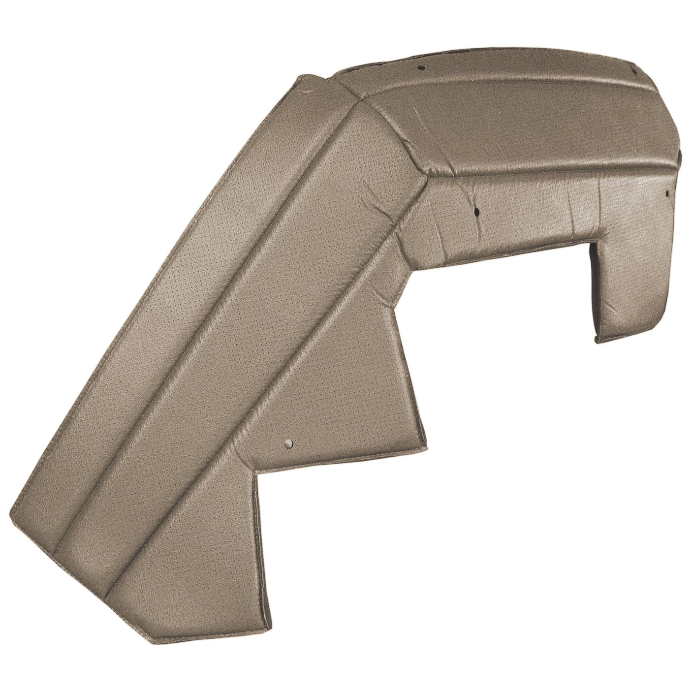 A beige, padded car dashboard cover from Sparex features stitching details, cutouts for controls and vents, and complements the Side Trim Panel RH (Sparex Part No. S.101458) perfectly.