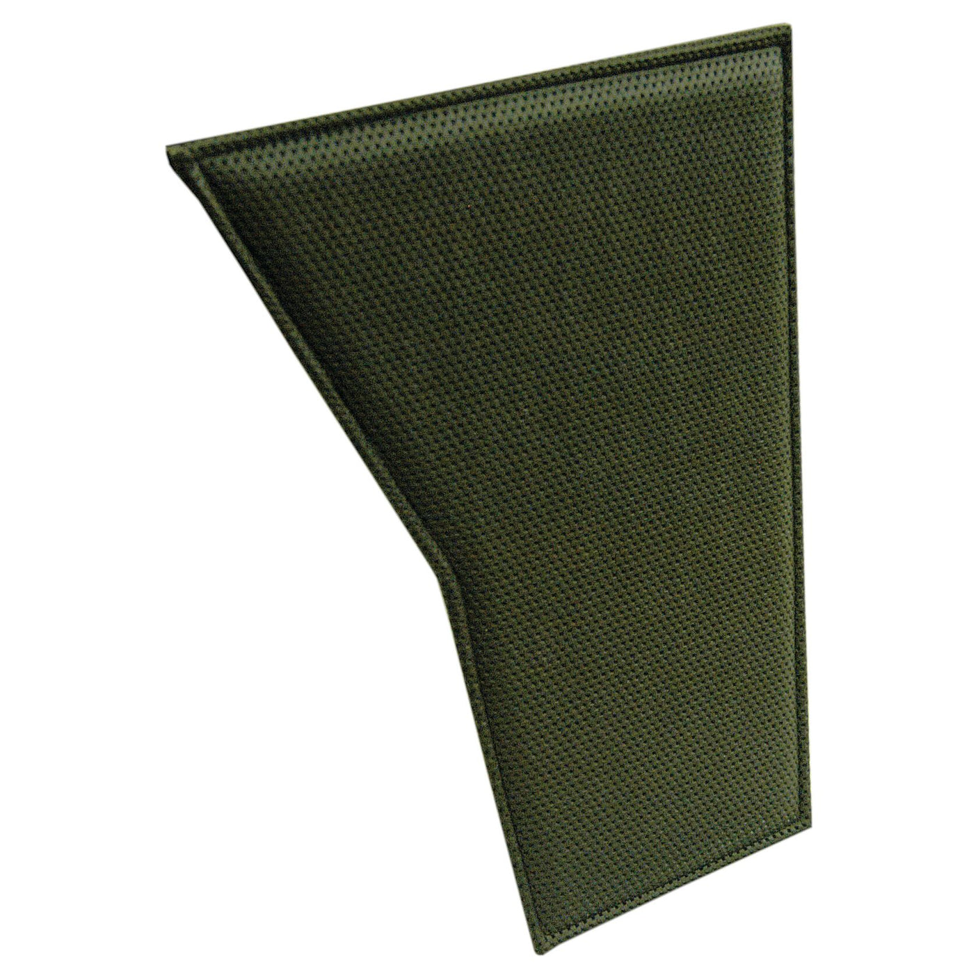 A textured, triangular piece of green fabric with an angled edge, resembling the Sparex Door Panel Trim RH, Sparex Part No. S.101463.