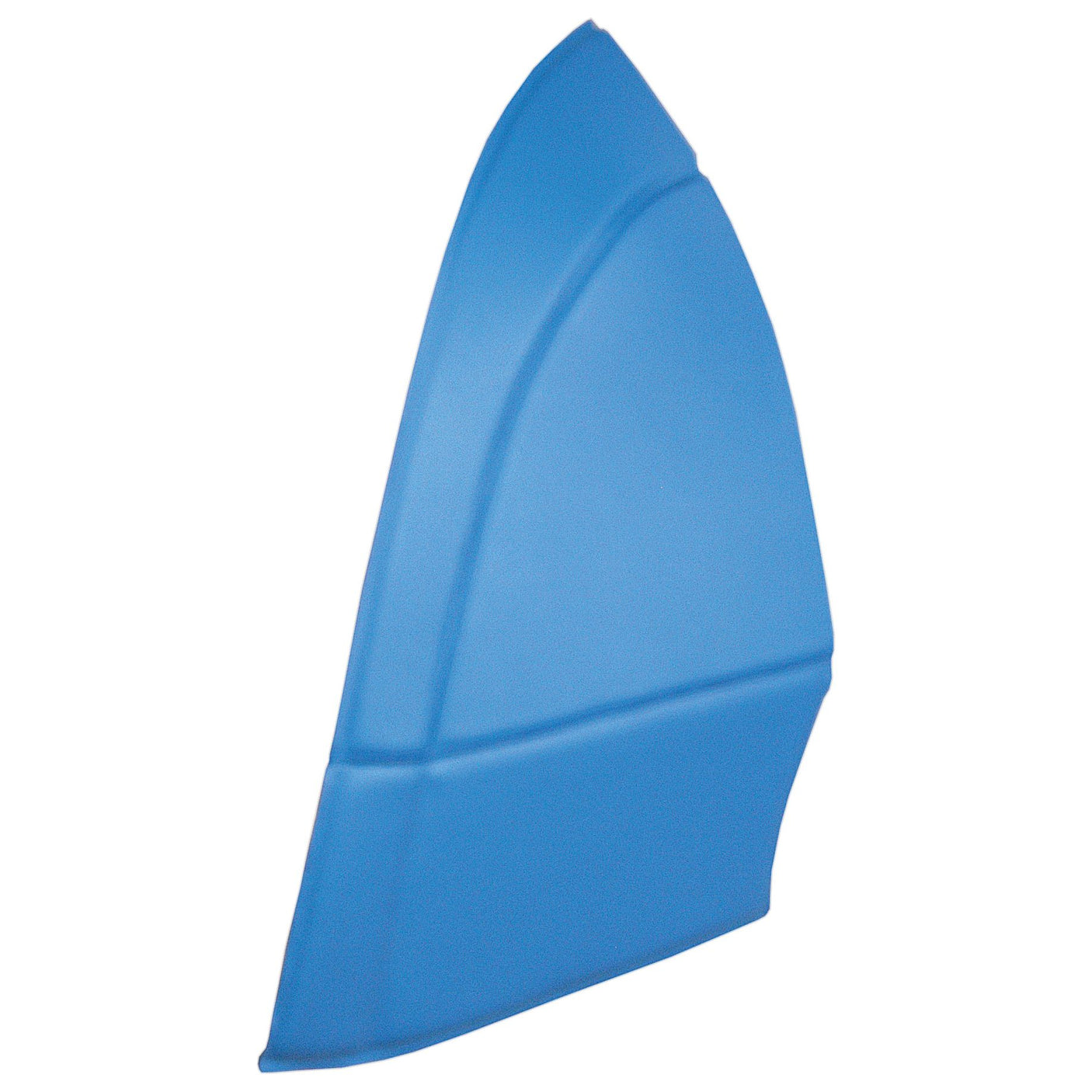 A blue plastic triangular panel with curved and straight lines, the Sparex Fender Pad Trim RH (Sparex Part No.S.101473) is perfect for use on Ford/New Holland models.