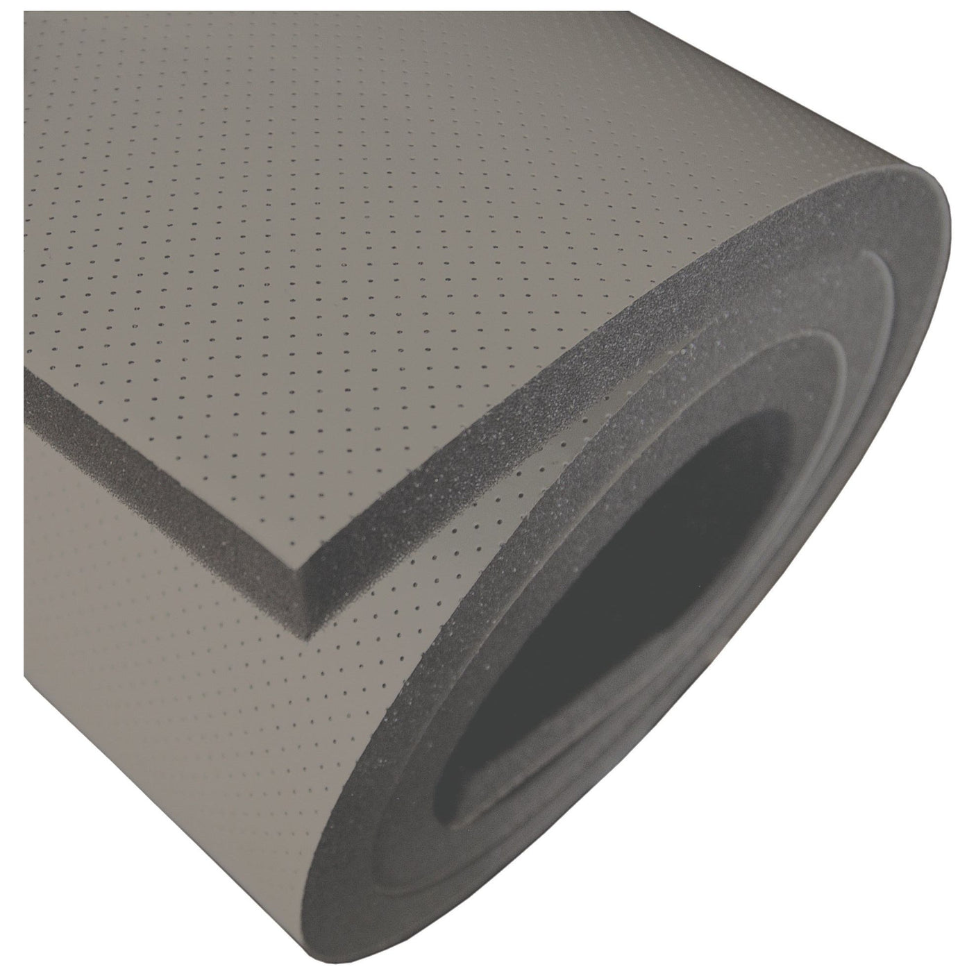 The Sparex Interior Trim (Part No. S.101562), a 2m x 1.2m rolled-up sheet of dark grey perforated foam, is displayed against a plain white background.