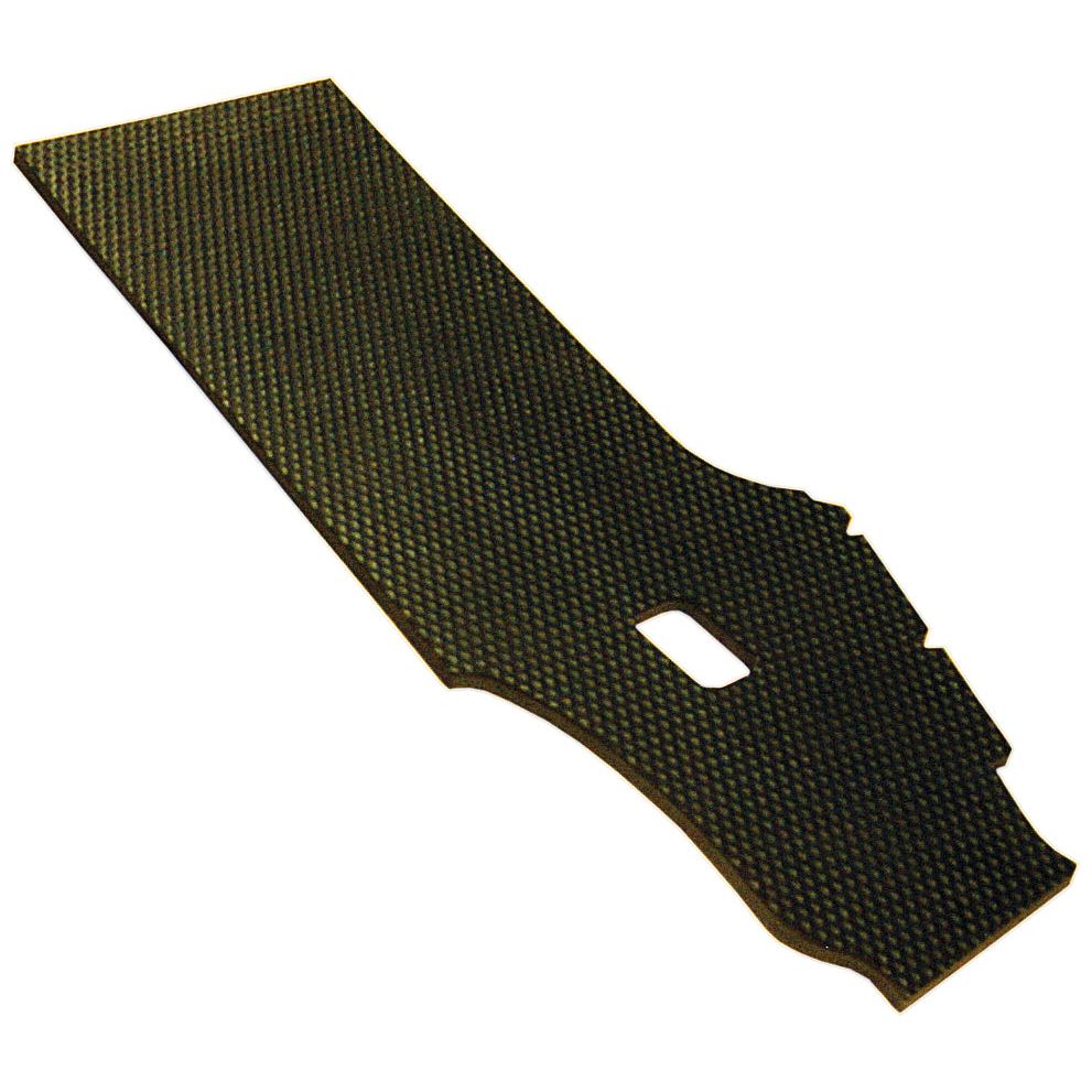 The Sparex Floor Matting LH (Sparex Part No. S.101567) is a flat, rectangular piece of black carbon fiber with a textured surface, similar to high-quality floor matting, featuring a small rectangular cutout and several angled edges.