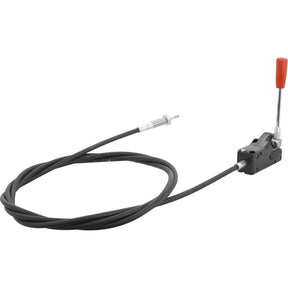 A Sparex Remote Control Assembly with 4M Cable (Sparex Part No.S.101647) featuring a black mechanical device with a red lever handle.