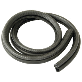 A ribbed, coiled black Draught Excluder (1M), available through Sparex, Part No.S.10176.