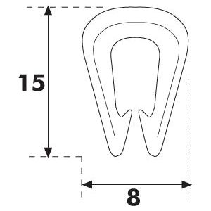 Plastic Edging Strip (Black) . 1mm - 4mm (1m length) .
 - S.10179 - Farming Parts