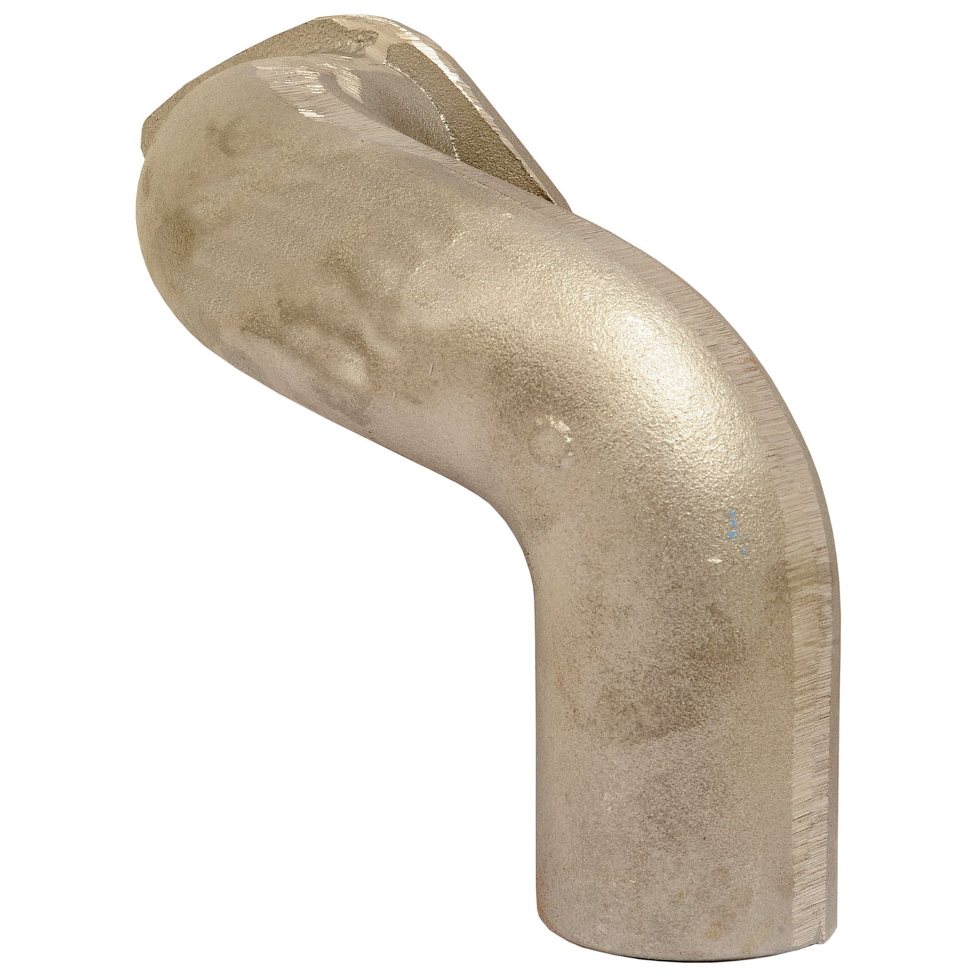 Introducing the Sparex Exhaust Elbow (4010901003 | S.101858), a metallic, L-shaped pipe fitting with a rough texture, perfect for integrating with Battioni Pagani Pomp systems.