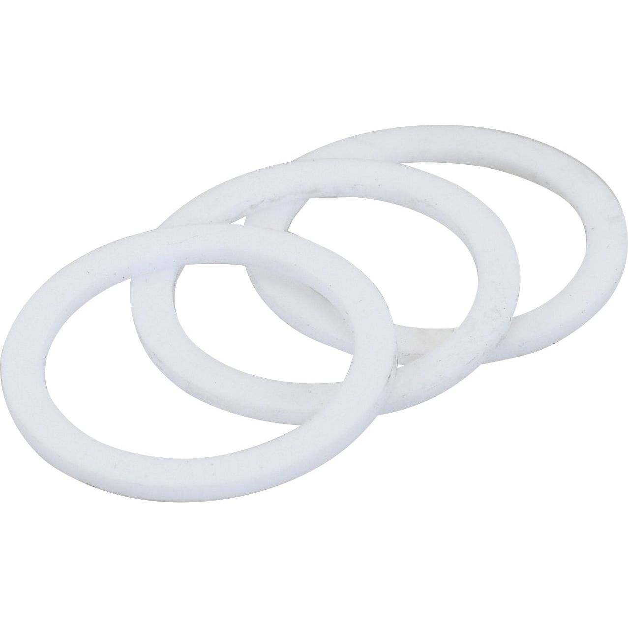 Three white rubber washers, each with dimensions Ø11 x 40 x 3mm and compatible with the MEC13500 and Battioni vacuum pumps, are arranged in a slightly overlapping pattern. This is a bag of three, identified as Sparex Part No.S.101927.