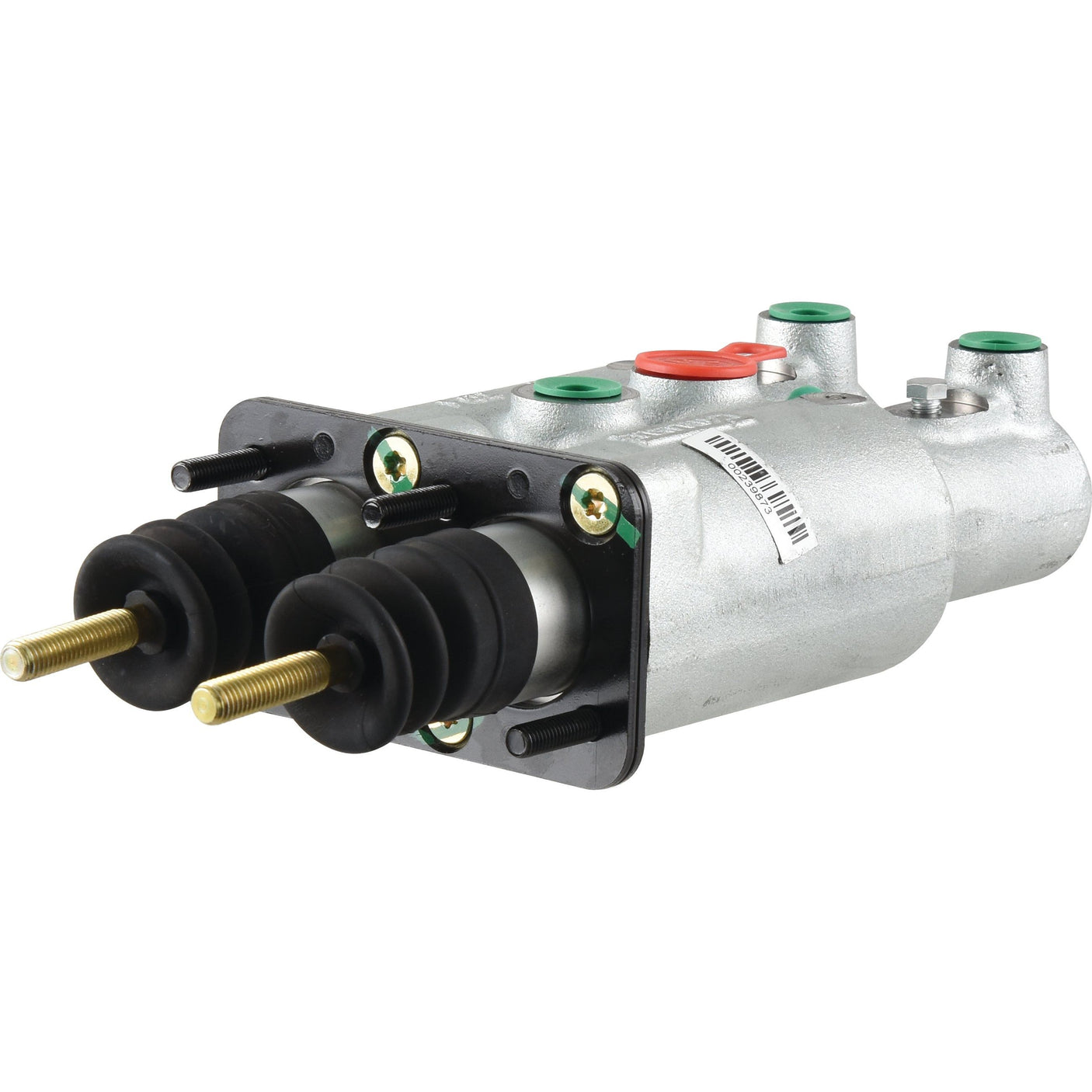 The Brake Master Booster Cylinder by Sparex (Part No. S.102603) is a hydraulic brake master cylinder featuring two pistons and multiple connection points, and it is compatible with Mineral Oil.