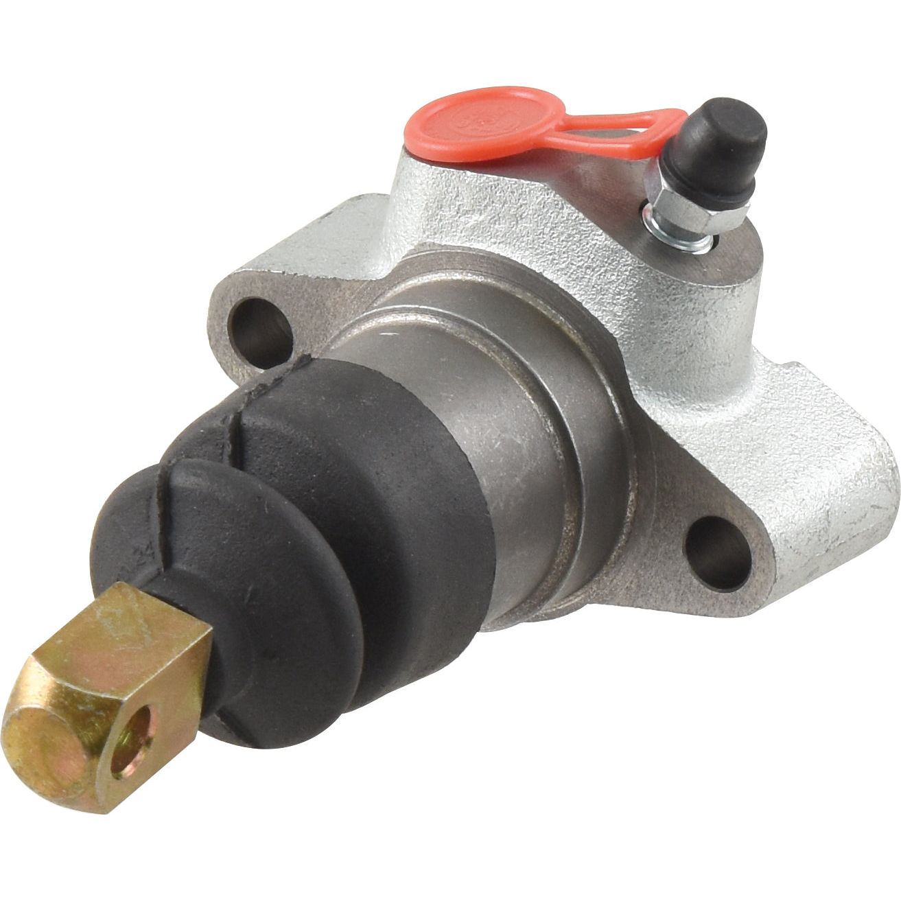 Depicting a Sparex Brake Slave Cylinder (RH & LH) | Sparex Part No.S.102622, featuring a metal body, rubber seal, and red cap. Designed to ensure vehicle compatibility for Leyland models.