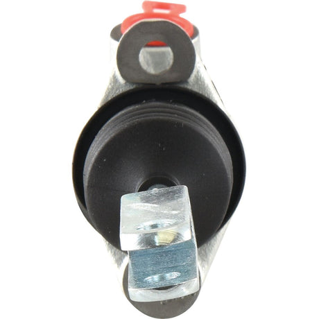 Close-up view of the Sparex Clutch Master Cylinder (Sparex Part No. S.102625), featuring a cylindrical metal component with a hexagonal bolt at the center and a red wire connected at the top, designed for Ford / New Holland applications.