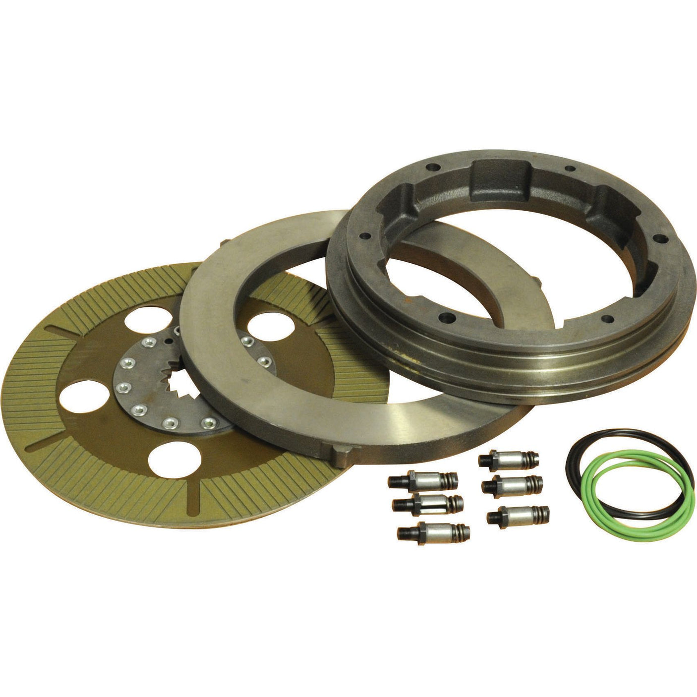 The Brake Disc Kit (Sparex Part No.S.102731) from Sparex, displayed on a white background, includes a disc, rotor, bolts, and O-rings.