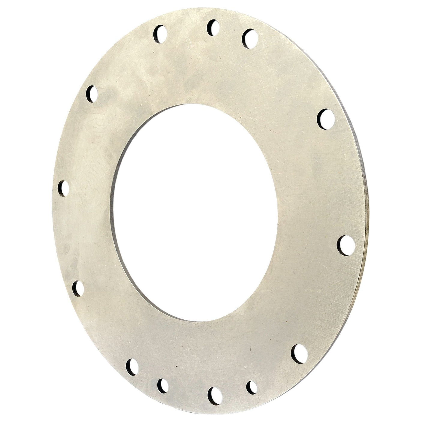 The Intermediate Brake Disc, S.102736 by Sparex, is a round metallic flange with an outer diameter of 325mm, featuring a large central hole and several smaller holes evenly spaced around the outside. It includes a steel lining material for enhanced durability.