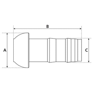 Coupling with Hose End - Male 5'' (133mm) x5'' (125mm) (Galvanised)
 - S.103163 - Farming Parts