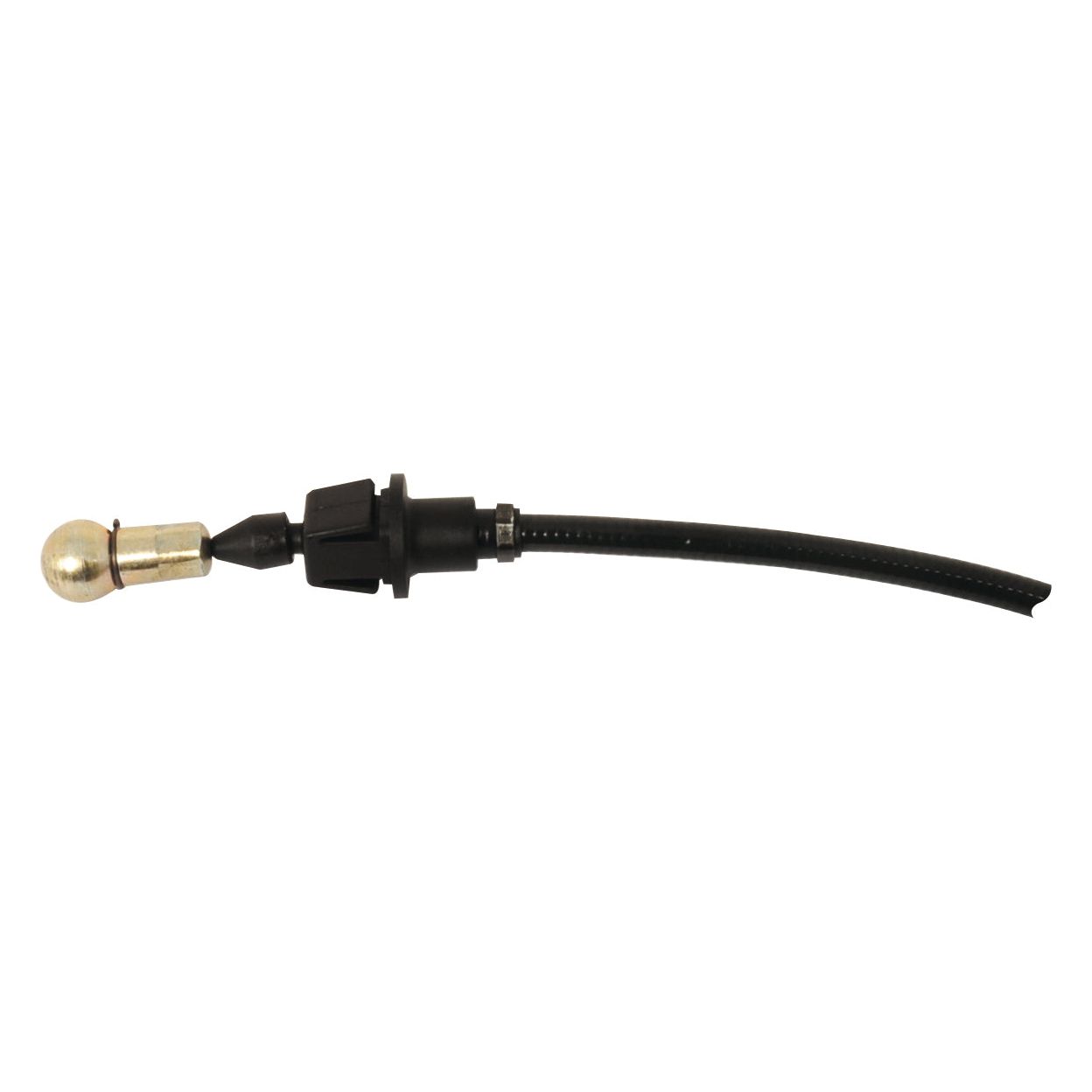 The Sparex Throttle Cable (Part No. S.103235), measuring 902mm in length with an outer cable length of 747mm, features a gold-colored connector at one end and a black plastic connector in the middle. The other end is open, tailored specifically for Deutz-Fahr AGROTRON models.