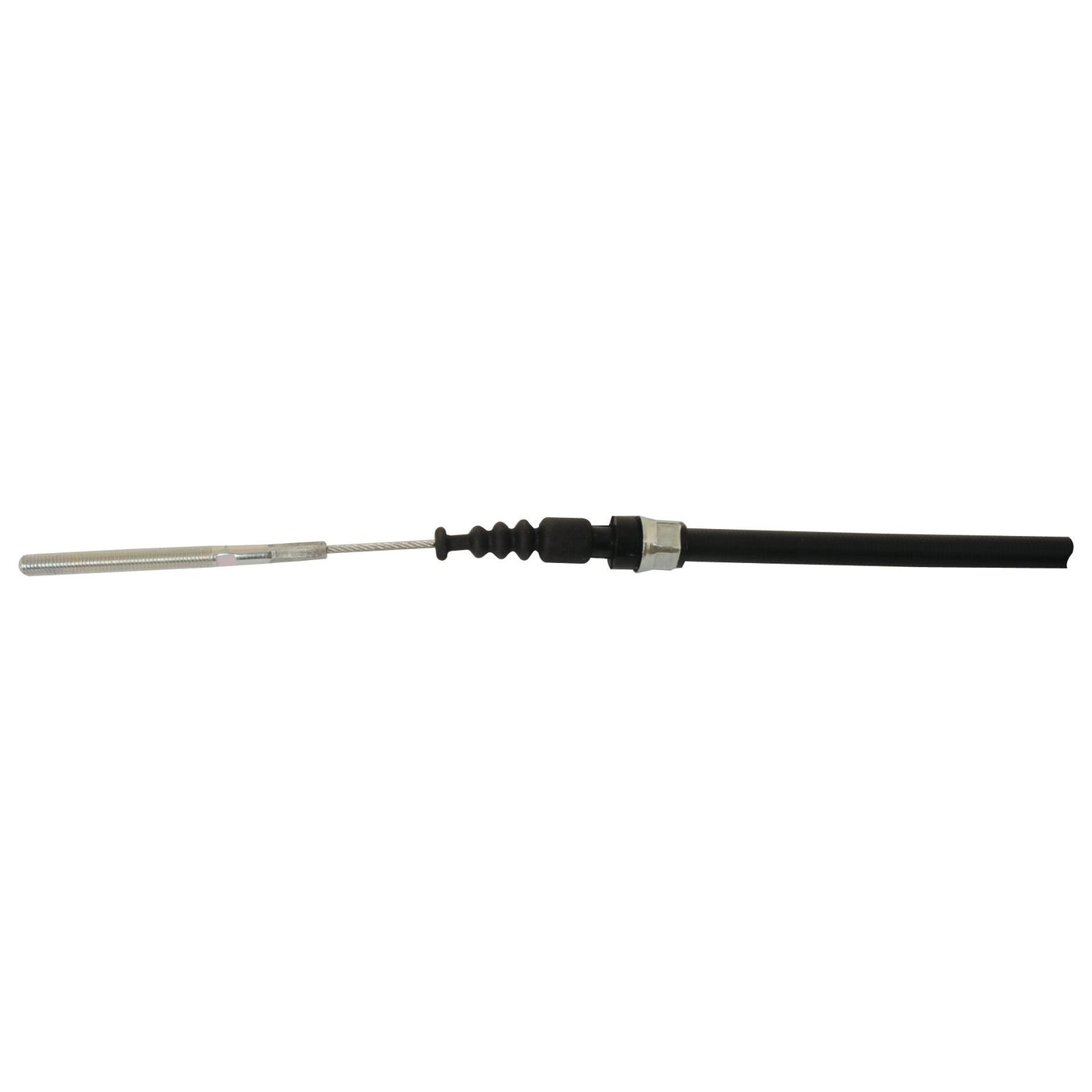 The Sparex Hydraulic Cable (Part No.S.103252) features a flexible, black throttle cable with a metal attachment on one end and a rubber sheath covering part of its 2190mm length, making it compatible with Fiat 115-90.