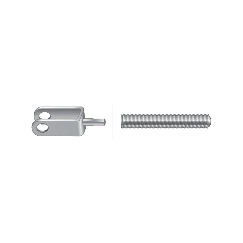 Illustration of a clutch cable and its extended outer cable, shown side by side on a white background. S.103264 component from Sparex, commonly used in various machinery applications.