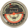 A round mechanical gauge labeled "Traktormeter" from Sparex, featuring a black and red scale displaying up to 2500 UPM and kilometers per hour with a central orange needle, and a small odometer reading hours. This tachometer (KPH), identified by Sparex Part No.S.103299, is perfect for International Harvester enthusiasts.