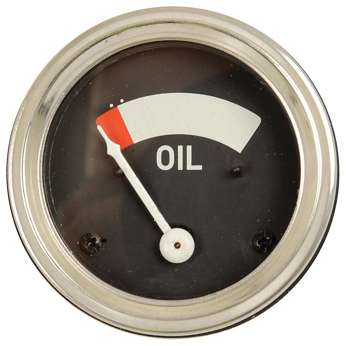 The Sparex Oil Pressure Gauge, part number S.103303, features a circular design with a white needle indicating the low red zone against a black background. The word "OIL" is printed in white, making it suitable for Case IH machinery.